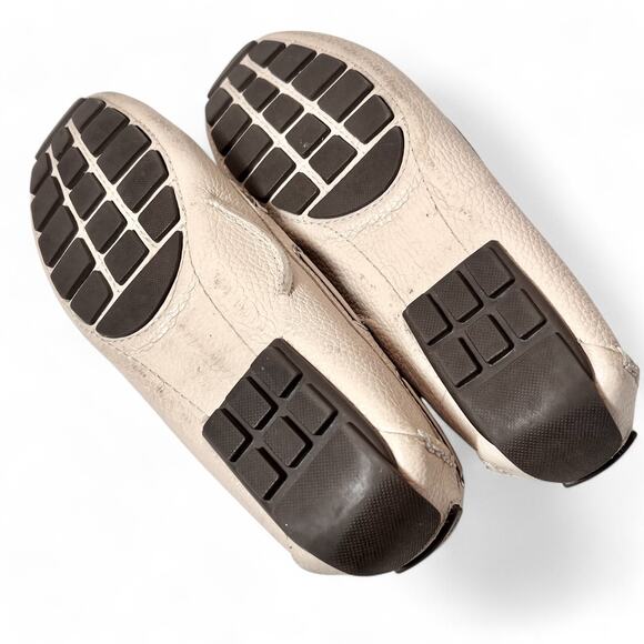 Marc Joseph Sz 8 Beige Leather Prospect Park Tassel Driving Loafers Flats Preppy - Picture 10 of 11